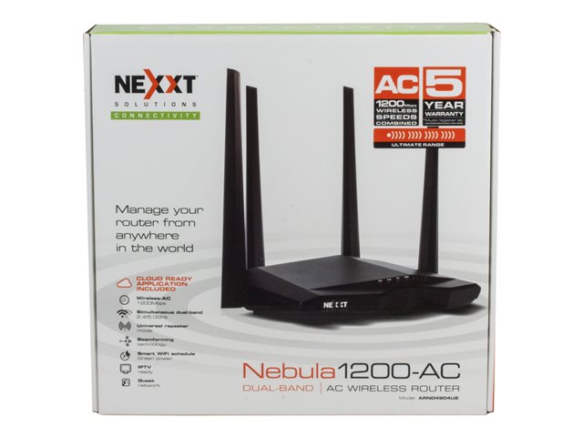 Nexxt Nebula 1200-AC - Enrutador inalámbrico - conmutador de 3 puertos - Imagen 4